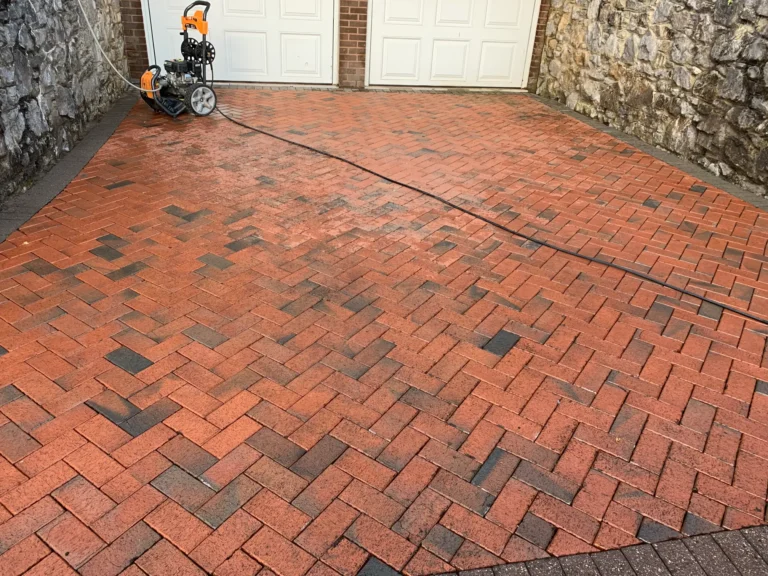 Driveway cleaned by In The Gutter South Devon